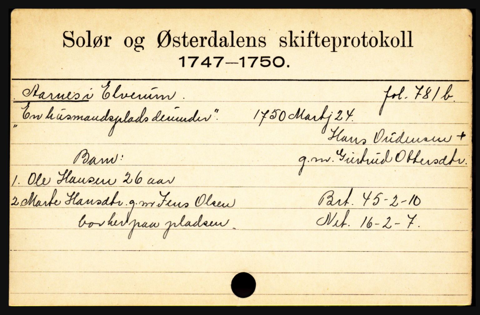 Skiftemateriale: Solør og Østerdalen sorenskriveri, AV/SAH-TING-024/J ...